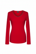Premium Produktbild - Rotes Top mit betonter Taille